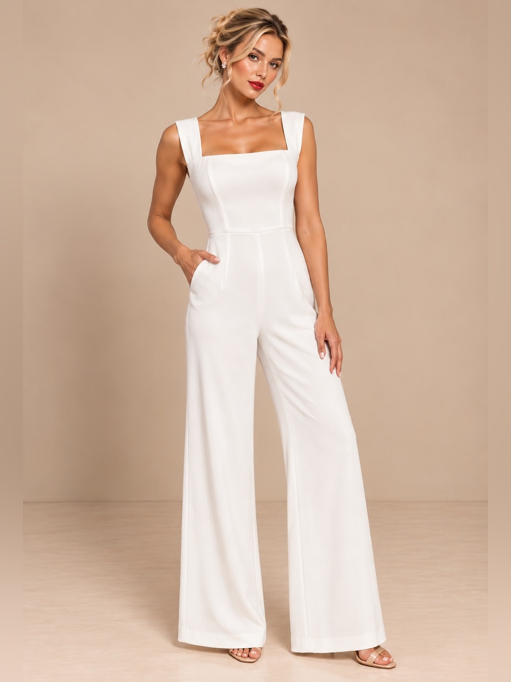 NWT-Enticing Endeavors White Jumpsuit